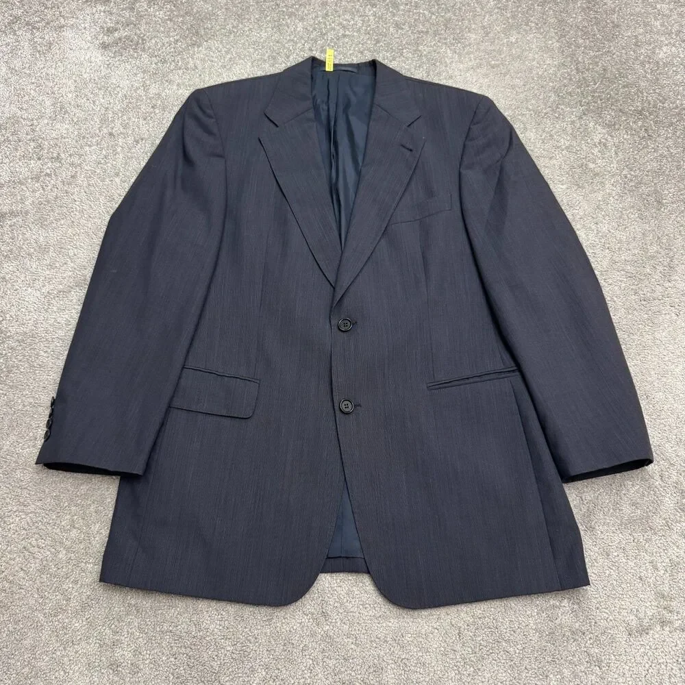 Hugo Boss Apollon Olymp Suit Blazer Jacket Men 40R Navy Blue Virgin Blue Classic